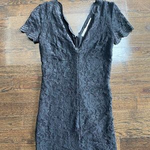 black lace bodycon dress
